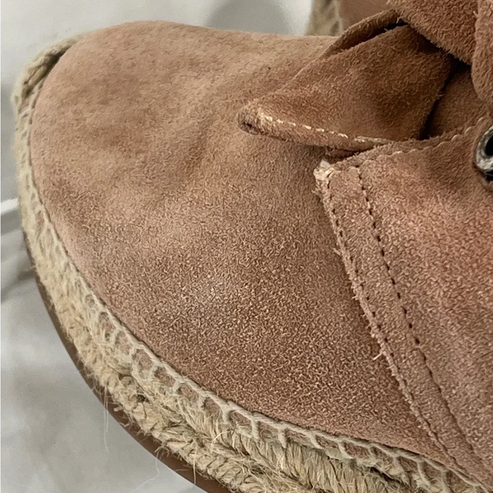 Rag and bone Suede Espadrille Booties, Tan  Women’s Sz 39